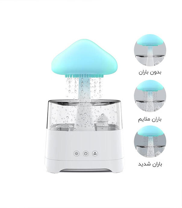 دستگاه رطوبت ساز و چراخ خواب اسپیکردار مدل Bluetooth Speaker Rain Cloud