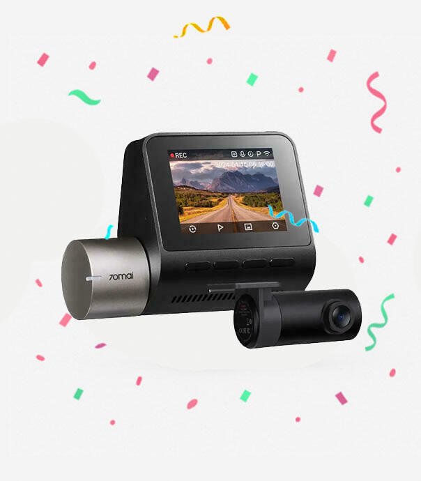 ست دوربین جلو و عقب خودرو شیائومی مدل 70mai A510 Dash Cam