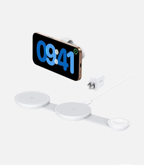 شارژر بی سیم مگ سیف سه کاره انکر مدل  Anker MagGo Qi2 Charger B25M8