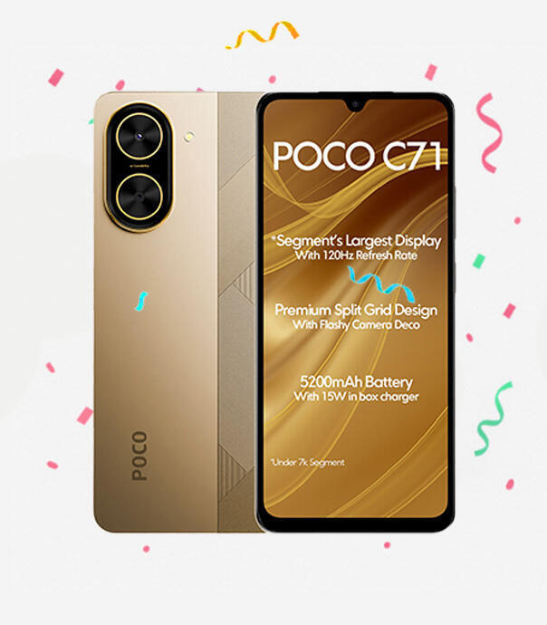 گوشی شیائومی مدل Poco C71 با ظرفیت 128/4 گیگابایت