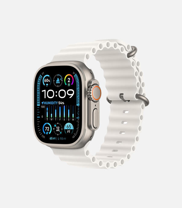 اپل واچ Ultra 2 مدل 49 میلی متری Natural Titanium Case با بند Ocean Loop