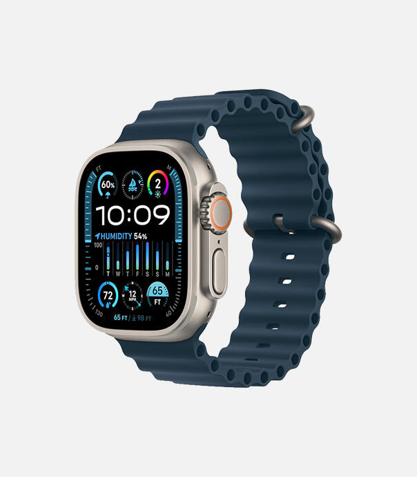 اپل واچ Ultra 2 مدل 49 میلی متری Natural Titanium Case با بند Ocean Loop