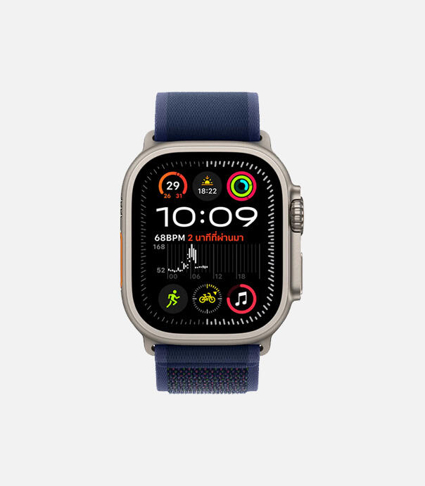 اپل واچ Ultra 2 مدل 49 میلی متری Black Titanium Case با بند Trail Loop