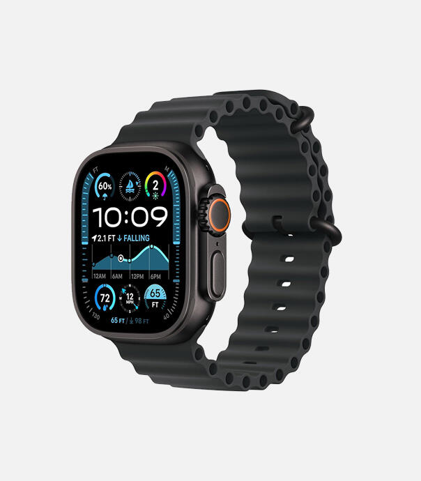 اپل واچ Ultra 2 مدل 49 میلی متری Black Titanium Case با بند Ocean Loop