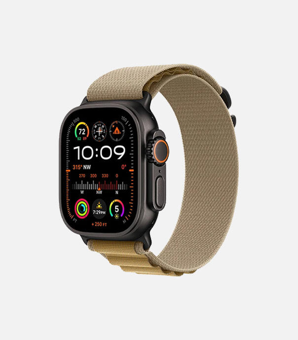 اپل واچ Ultra 2 مدل 49 میلی متری Black Titanium Case با بند Alpine Loop