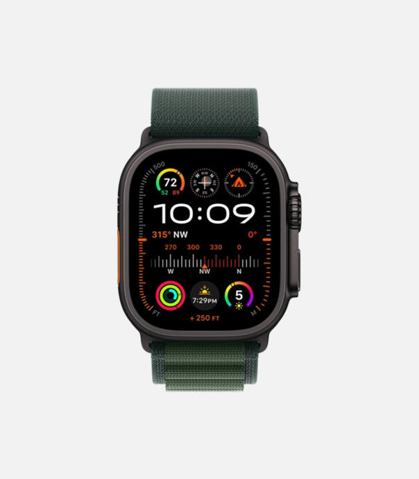 اپل واچ Ultra 2 مدل 49 میلی متری Black Titanium Case با بند Alpine Loop