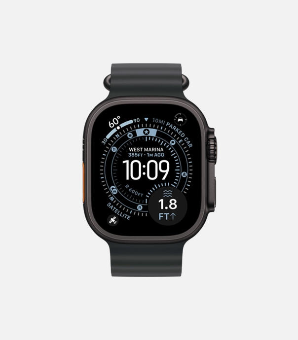 اپل واچ Ultra 3 مدل 49 میلی متری Black Titanium Case با بند Ocean Loop