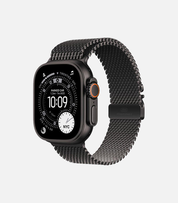 اپل واچ Ultra 3 مدل 49 میلی متری Black Titanium Case با بند Milanese Loop