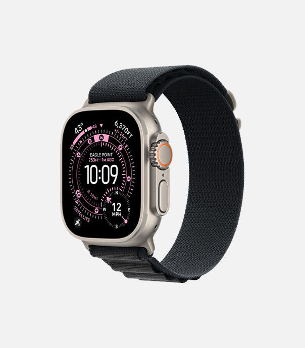 اپل واچ Ultra 3 مدل 49 میلی متری Natural Titanium Case با بند Alpine Loop