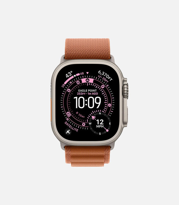 اپل واچ Ultra 3 مدل 49 میلی متری Natural Titanium Case با بند Alpine Loop