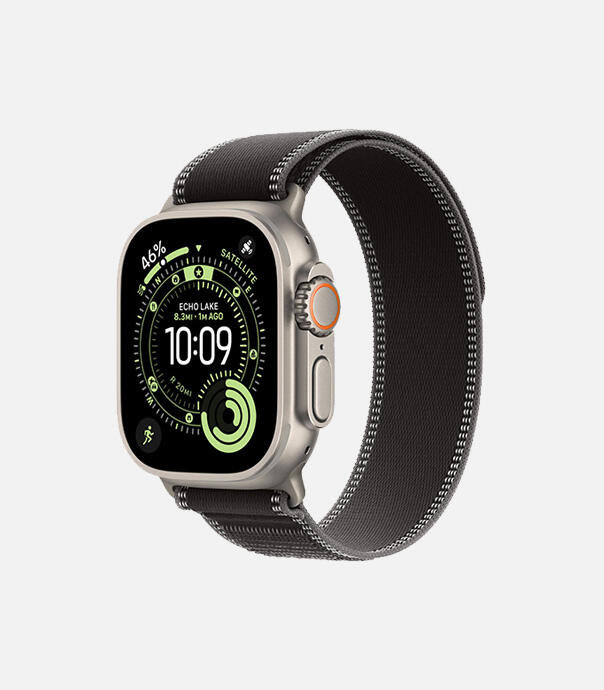 اپل واچ Ultra 3 مدل 49 میلی متری Natural Titanium Case با بند Trail Loop
