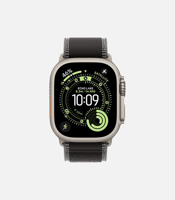 اپل واچ Ultra 3 مدل 49 میلی متری Natural Titanium Case با بند Trail Loop
