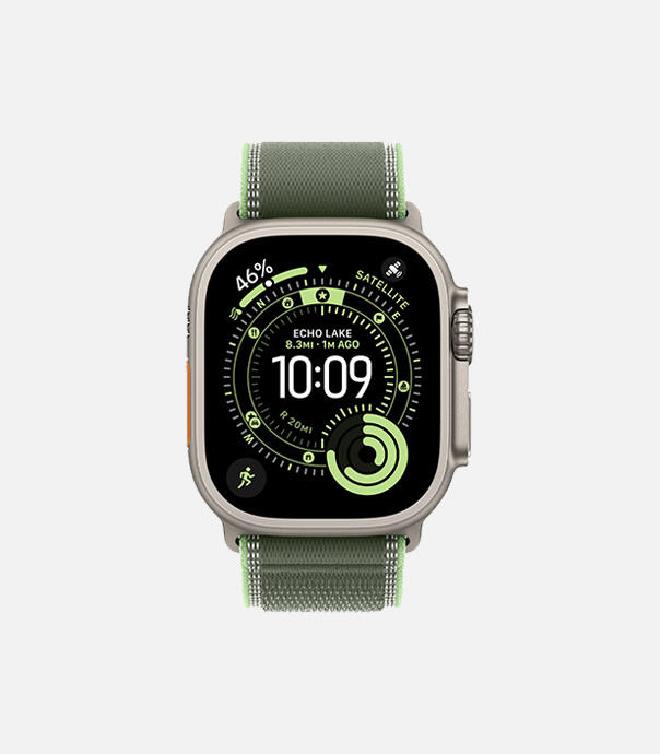 اپل واچ Ultra 3 مدل 49 میلی متری Natural Titanium Case با بند Trail Loop