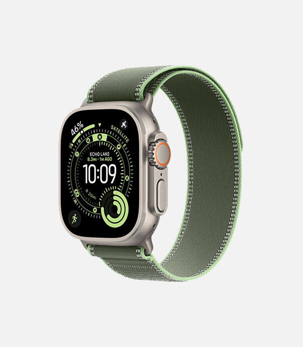 اپل واچ Ultra 3 مدل 49 میلی متری Natural Titanium Case با بند Trail Loop