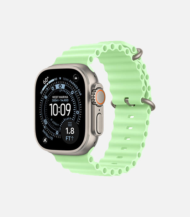 اپل واچ Ultra 3 مدل 49 میلی متری Natural Titanium Case با بند Ocean Loop