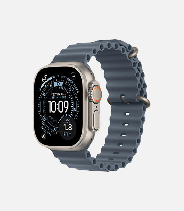 اپل واچ Ultra 3 مدل 49 میلی متری Natural Titanium Case با بند Ocean Loop