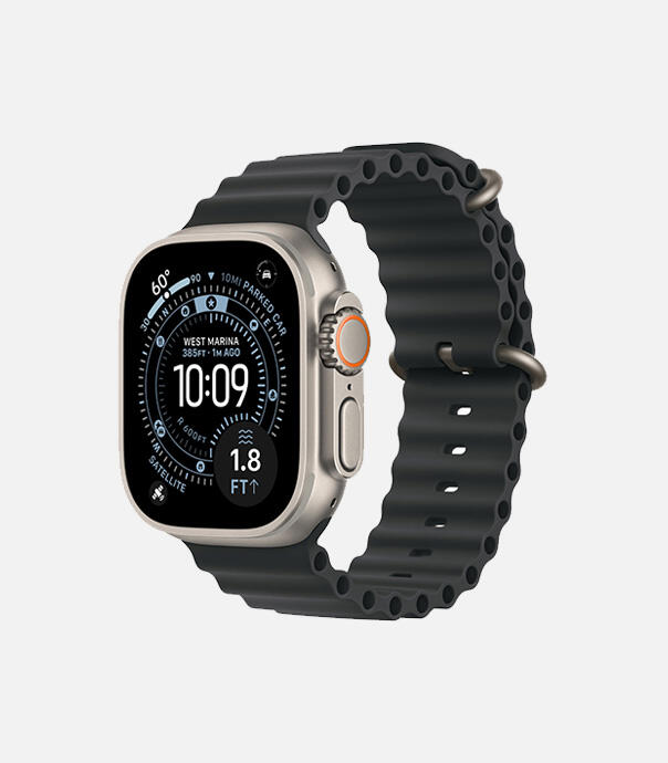 اپل واچ Ultra 3 مدل 49 میلی متری Natural Titanium Case با بند Ocean Loop