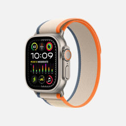اپل واچ Ultra 2 مدل 49 میلی متری Natural Titanium Case با بند Trail Loop