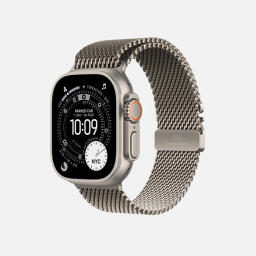 اپل واچ Ultra 2 مدل 49 میلی متری Natural Titanium Case با بند Milanese Loop
