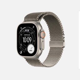 اپل واچ Ultra 3 مدل 49 میلی متری Natural Titanium Case با بند Milanese Loop