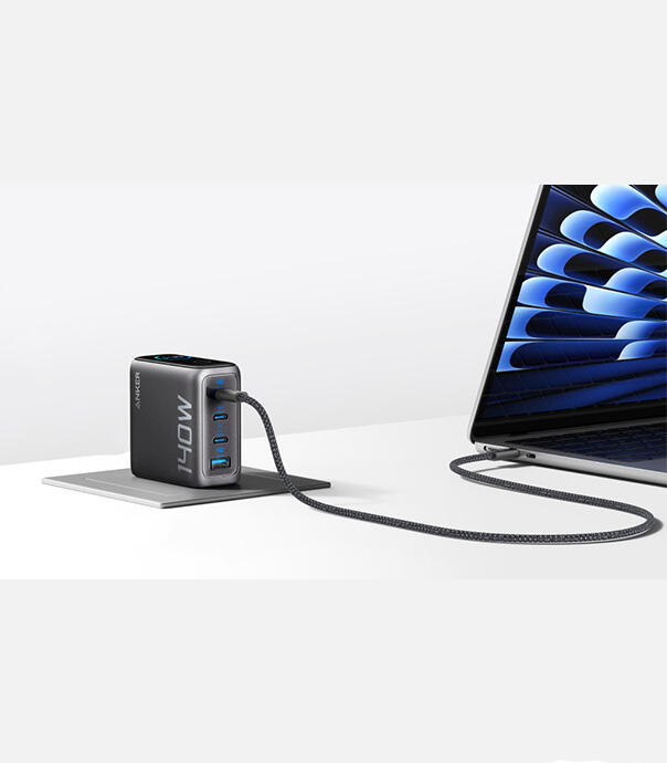 شارژر دیواری 140 وات انکر مدل  Anker Zolo 140W GaN 4 Port B2697