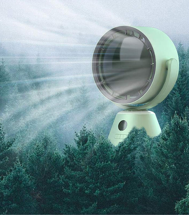 پنکه شارژی رومیزی چراغ خواب دار HX121B