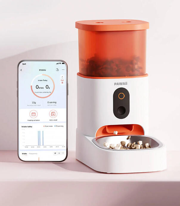 ظرف غذا حیوانات خانگی مدل PAWAii Smart Pet Feeder PAF01W-R