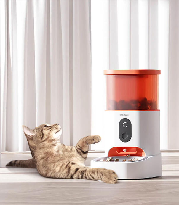 ظرف غذا حیوانات خانگی مدل PAWAii Smart Pet Feeder PAF01W-R