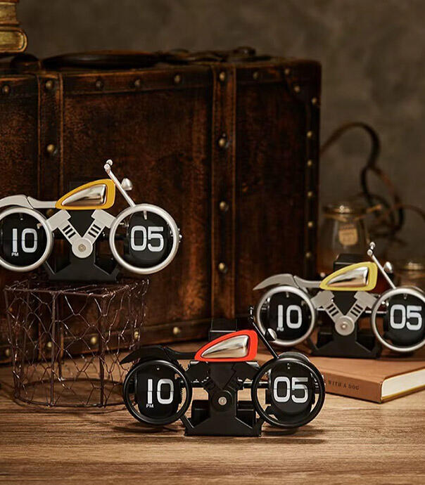 ساعت ورقه‌ای طرح موتور سیکلت Flip Clock MotorCycle F116