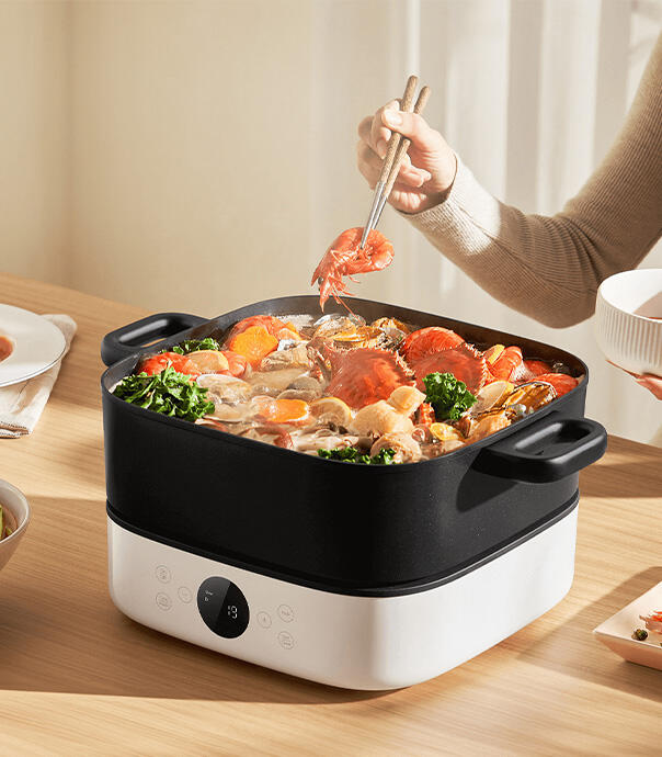 قابلمه چندکاره 6 لیتری شیائومی مدل Xiaomi Multifunctional Hot Pot Cooker 6L MEH01