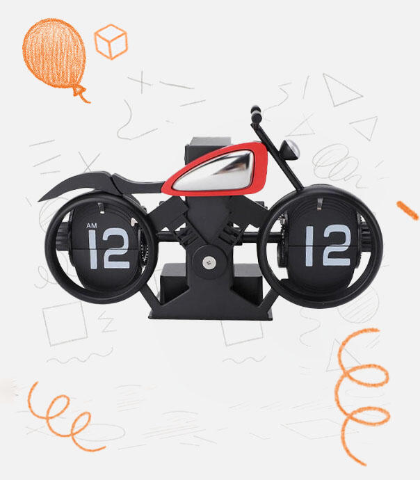 ساعت ورقه‌ای طرح موتور سیکلت Flip Clock MotorCycle F116