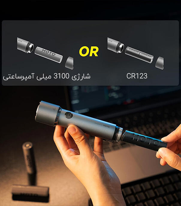 چراغ قوه شارژی شیائومی مدل HOTO QWSDT005