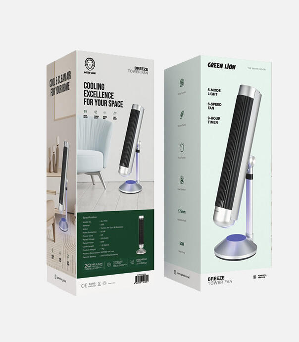 پنکه ایستاده بدون پره گرین لاین مدل Green Lion Breeze Tower Fan