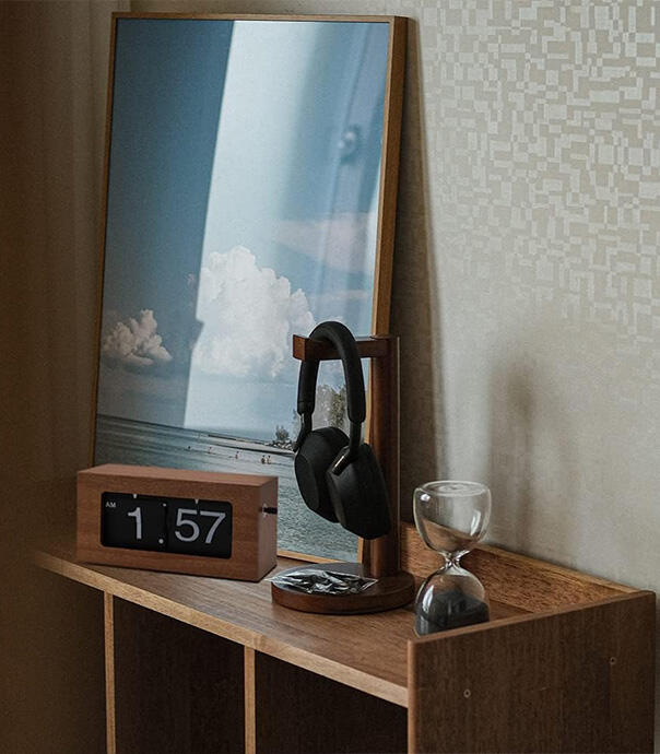 ساعت رومیزی مدل Wooden Box Flip Clock F010