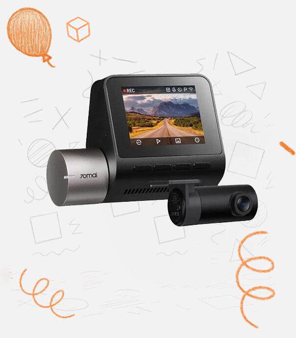 ست دوربین جلو و عقب خودرو شیائومی مدل 70mai A510 Dash Cam