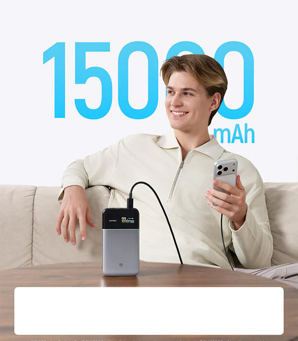 پاوربانک کاکتک مدل CUKTECH 15 Air PB150S با ظرفیت 15000 میلی آمپر ساعت