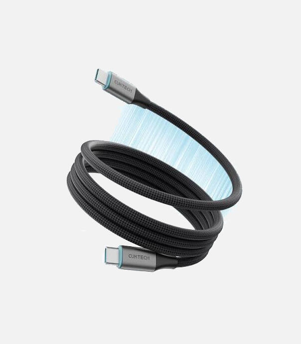 کابل 240 وات 6 آمپر مغناطیسی 1 متری کاکتک مدل Cuktech 6A Braided Magnetic Cable 1M