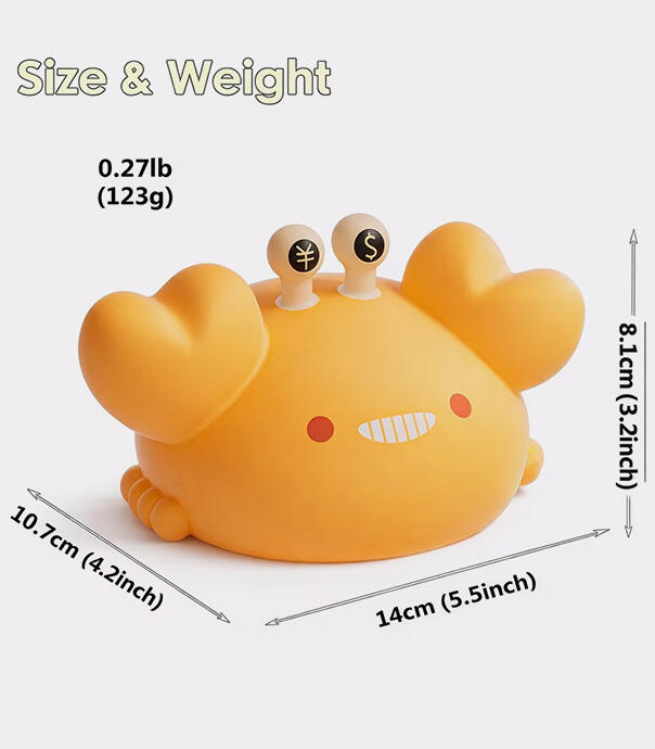 چراغ خواب سیلیکونی کودک طرح خرچنگ Golden Crab