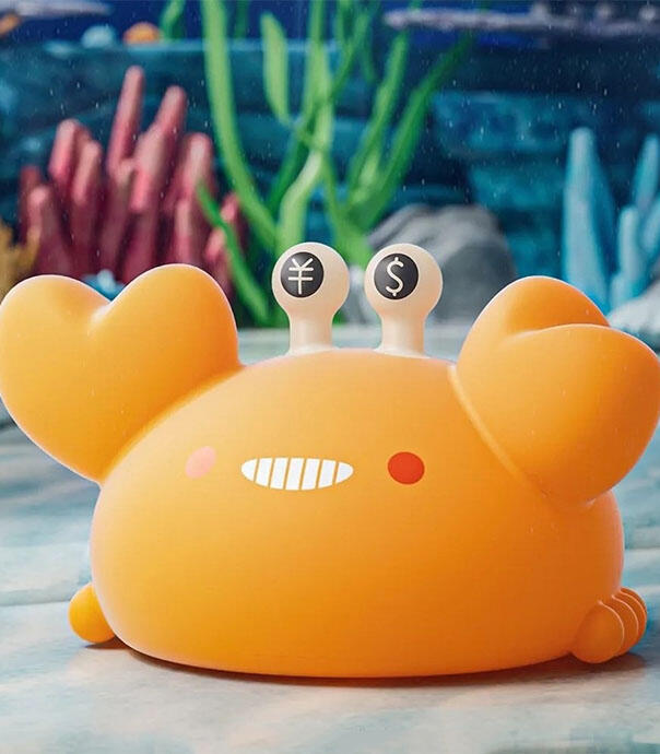 چراغ خواب سیلیکونی کودک طرح خرچنگ Golden Crab