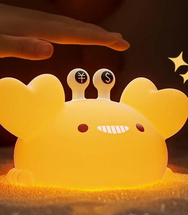 چراغ خواب سیلیکونی کودک طرح خرچنگ Golden Crab
