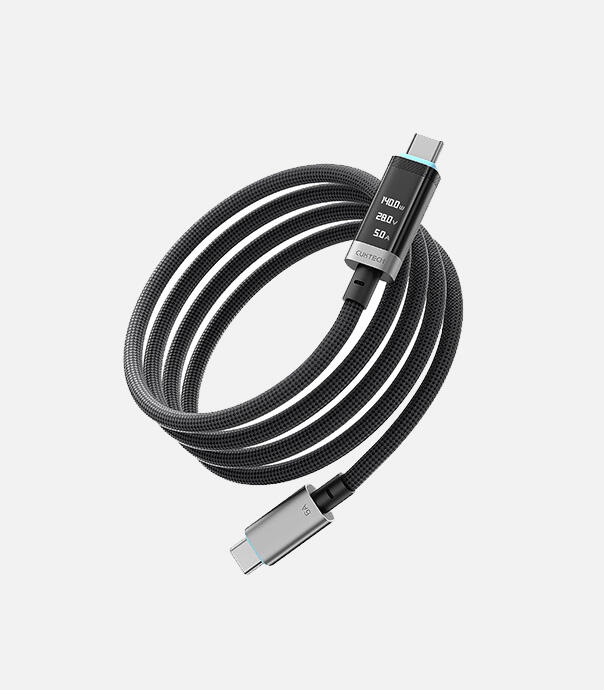 کابل 240 وات 6 آمپر با نمایشگر دیجیتال Cuktech 6A Braided Cable 1.5M CTC615P