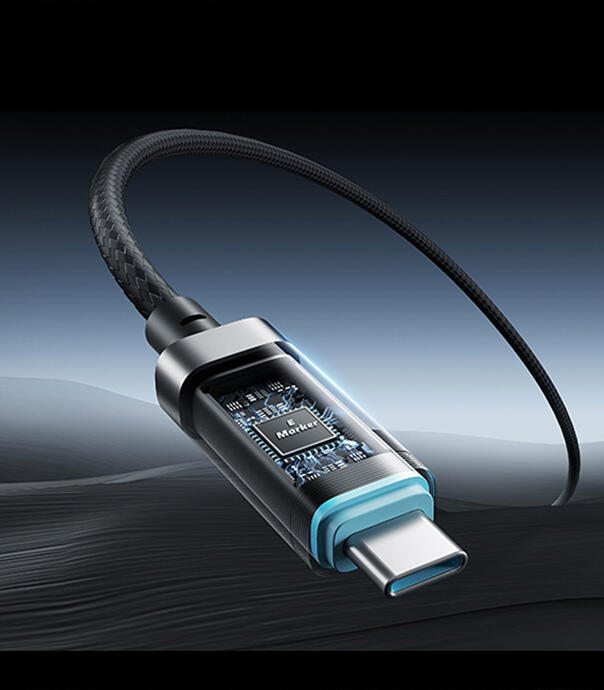 کابل 240 وات 6 آمپر با نمایشگر دیجیتال Cuktech 6A Braided Cable 1.5M CTC615P