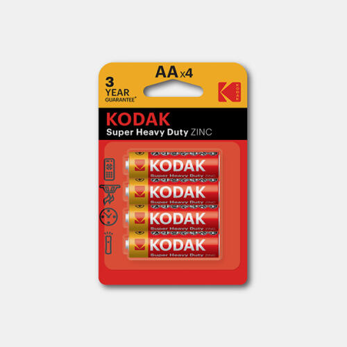 باتری قلمی کداک 4 عددی AA مدل Super Heavy Duty