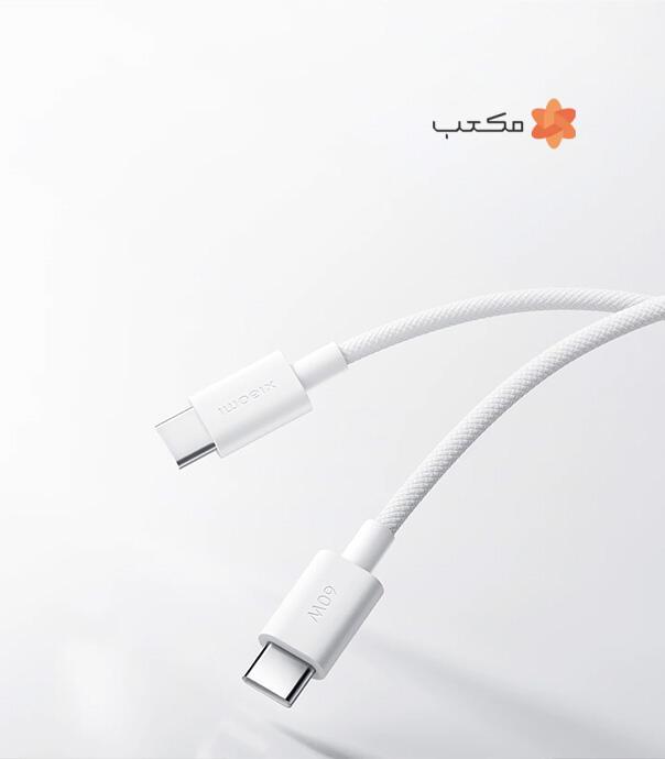 کابل شارژ 3 آمپر USB-C به USB-C شیائومی با طول 1 متر