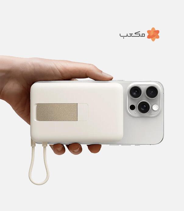 پاوربانک مغناطیسی پایه‌دار شیائومی مدل WPB1007Z با ظرفیت 10000 میلی آمپر ساعت