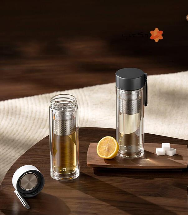 فلاسک شیشه‌ای قابل حمل شیائومی مدل Mijia Double-walled Glass Cup MJBLB01PL