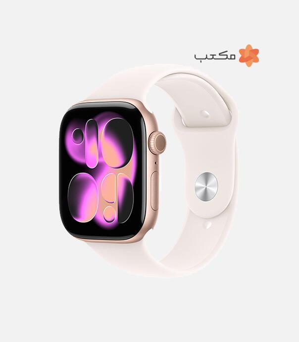 اپل واچ سری 11 آلومینیوم مدل 46 میلی متری GPS و Cellular با بند سیلیکونی