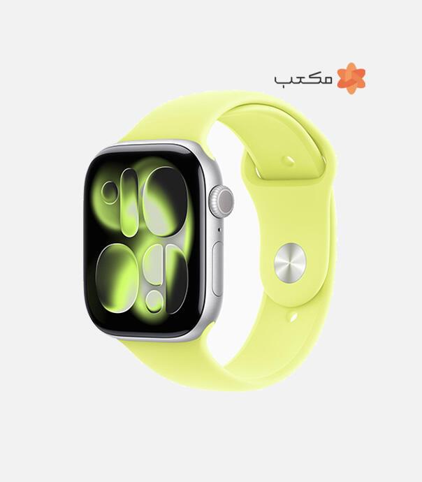 اپل واچ سری 11 آلومینیوم مدل 46 میلی متری GPS و Cellular با بند سیلیکونی