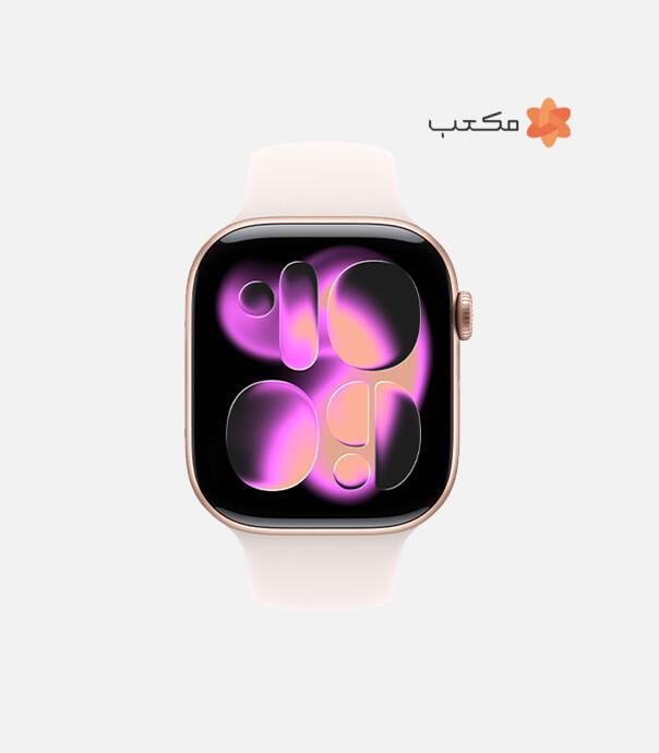 اپل واچ سری 11 آلومینیوم مدل 46 میلی متری GPS و Cellular با بند سیلیکونی