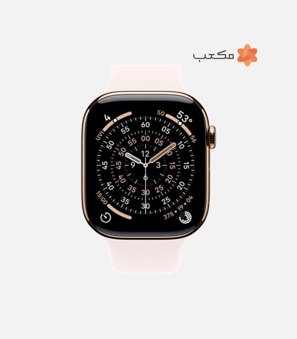 اپل واچ سری 11 تیتانیوم مدل 42 میلی متری GPS با بند سیلیکونی